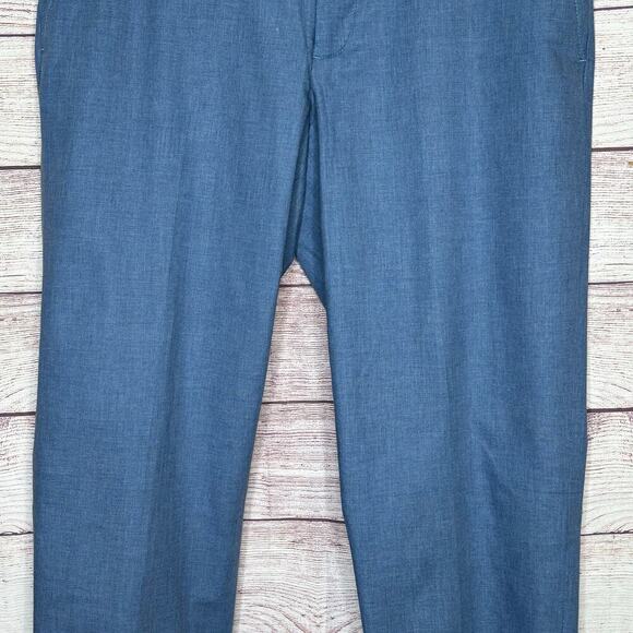 J by J. Crew Men's Tapered Blue 100% Cotton Lightweight Summer Pants Size 32x34 - Picture 7 of 10